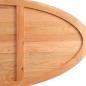 Preview: Esstisch Hellbraun 200x100x74 cm Massivholz Eiche Oval