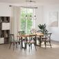 Preview: Esstisch Hellbraun 200x100x74 cm Massivholz Eiche Oval