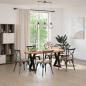Preview: Esstisch Hellbraun 200x100x74 cm Massivholz Eiche Oval