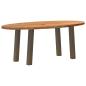 Preview: ARDEBO.de - Esstisch Hellbraun 200x100x74 cm Massivholz Eiche Oval