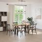 Preview: Esstisch Hellbraun 200x100x74 cm Massivholz Eiche Oval
