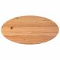 Preview: Esstisch Hellbraun 200x100x74 cm Massivholz Eiche Oval
