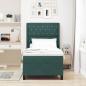 Preview: Boxspringbett mit Kopfteil Dunkelgrün 90 x 200 cm Samt