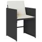 Preview: Garten Essgruppe 5 pcs Schwarz Poly-Rattan