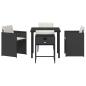Preview: Garten Essgruppe 5 pcs Schwarz Poly-Rattan