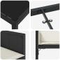 Preview: Garten Essgruppe 5 pcs Schwarz Poly-Rattan