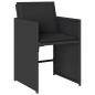 Preview: Garten Essgruppe 5 pcs Schwarz Poly-Rattan