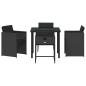 Preview: Garten Essgruppe 5 pcs Schwarz Poly-Rattan