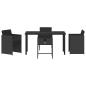 Preview: Garten Essgruppe 5 pcs Schwarz Poly-Rattan