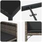 Preview: Garten Essgruppe 5 pcs Grau Poly-Rattan