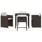 Preview: Garten Essgruppe 5 pcs Braun Poly-Rattan