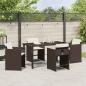 Preview: Garten Essgruppe 5 pcs Braun Poly-Rattan