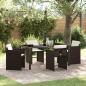 Preview: ARDEBO.de - Garten Essgruppe 5 pcs Braun Poly-Rattan