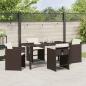 Preview: Garten Essgruppe 5 pcs Braun Poly-Rattan