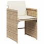Preview: Garten Essgruppe 5 pcs Beige Poly-Rattan