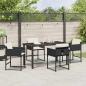 Preview: Garten Essgruppe 5 pcs Schwarz Poly-Rattan