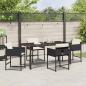 Preview: Garten Essgruppe 5 pcs Schwarz Poly-Rattan