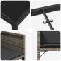 Preview: Garten Essgruppe 5 pcs Grau Poly-Rattan