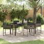 Preview: ARDEBO.de - Garten Essgruppe 5 pcs Grau Poly-Rattan