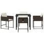 Preview: Garten Essgruppe 5 pcs Braun Poly-Rattan