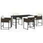 Preview: Garten Essgruppe 5 pcs Braun Poly-Rattan