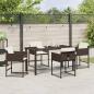 Preview: Garten Essgruppe 5 pcs Braun Poly-Rattan