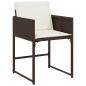 Preview: Garten Essgruppe 5 pcs Braun Poly-Rattan