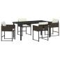 Preview: Garten Essgruppe 5 pcs Braun Poly-Rattan