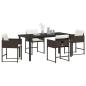 Preview: Garten Essgruppe 5 pcs Braun Poly-Rattan