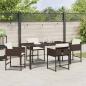 Preview: Garten Essgruppe 5 pcs Braun Poly-Rattan