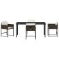 Preview: Garten Essgruppe 5 pcs Braun Poly-Rattan