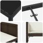 Preview: Garten Essgruppe 5 pcs Braun Poly-Rattan