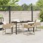 Preview: Garten Essgruppe 5 pcs Beige Poly-Rattan