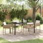 Preview: ARDEBO.de - Garten Essgruppe 5 pcs Beige Poly-Rattan