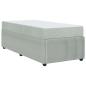 Preview: Bettgestell mit Matratze mit Matratze Hellgrau 80 x 200 cm Samt