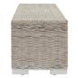 Preview: Truhe Weiß 110 cm Natur Kubu Rattan & Massivholz Mahagoni