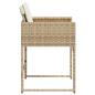 Preview: Gartenstühle mit Kissen 4 Stk. Beige Poly Rattan