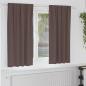 Preview: ARDEBO.de - Vorhänge mit Vorhängen 2 pcs Dunkelbraun Polyester