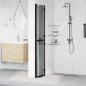 Preview: Walk-in Duschwand Schwarz und dunkel-transparent 80 x 190 cm