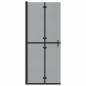 Preview: Walk-in Duschwand Schwarz und dunkel-transparent 80 x 190 cm