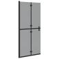 Preview: Walk-in Duschwand Schwarz und dunkel-transparent 90 x 190 cm
