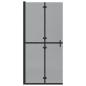 Preview: Walk-in Duschwand Schwarz und dunkel-transparent 90 x 190 cm