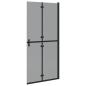 Preview: Walk-in Duschwand Schwarz und dunkel-transparent 90 x 190 cm