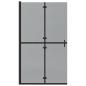 Preview: Walk-in Duschwand Schwarz und dunkel-transparent 110 x 190 cm