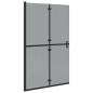 Preview: Walk-in Duschwand Schwarz und dunkel-transparent 120 x 190 cm