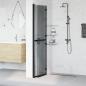 Preview: Walk-in Duschwand Schwarz und dunkel-transparent 120 x 190 cm