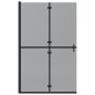 Preview: Walk-in Duschwand Schwarz und dunkel-transparent 120 x 190 cm