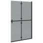 Preview: Walk-in Duschwand Schwarz und dunkel-transparent 120 x 190 cm