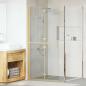 Preview: ARDEBO.de - Walk-in Duschwand Sonstiges Golden und Transparent 90 x 190 cm