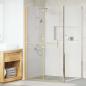 Preview: ARDEBO.de - Walk-in Duschwand Sonstiges Golden und Transparent 100 x 190 cm